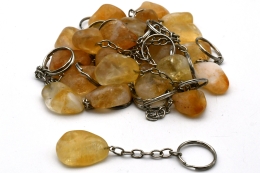 25 Schlsselanhnger Citrin (gebrannt) Trommelstein