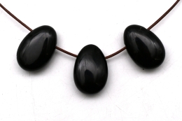 Sch�rl Trommelstein flach gebohrt 3-er Set