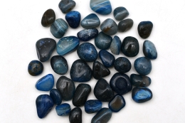 Achat blau Trommelsteine