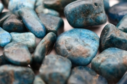 Apatit blau Trommelsteine