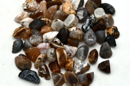 Achat-H�lften poliert klein Trommelsteine